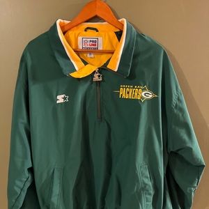green bay packers starter jacket xl 1/4 Zip Pullover.
